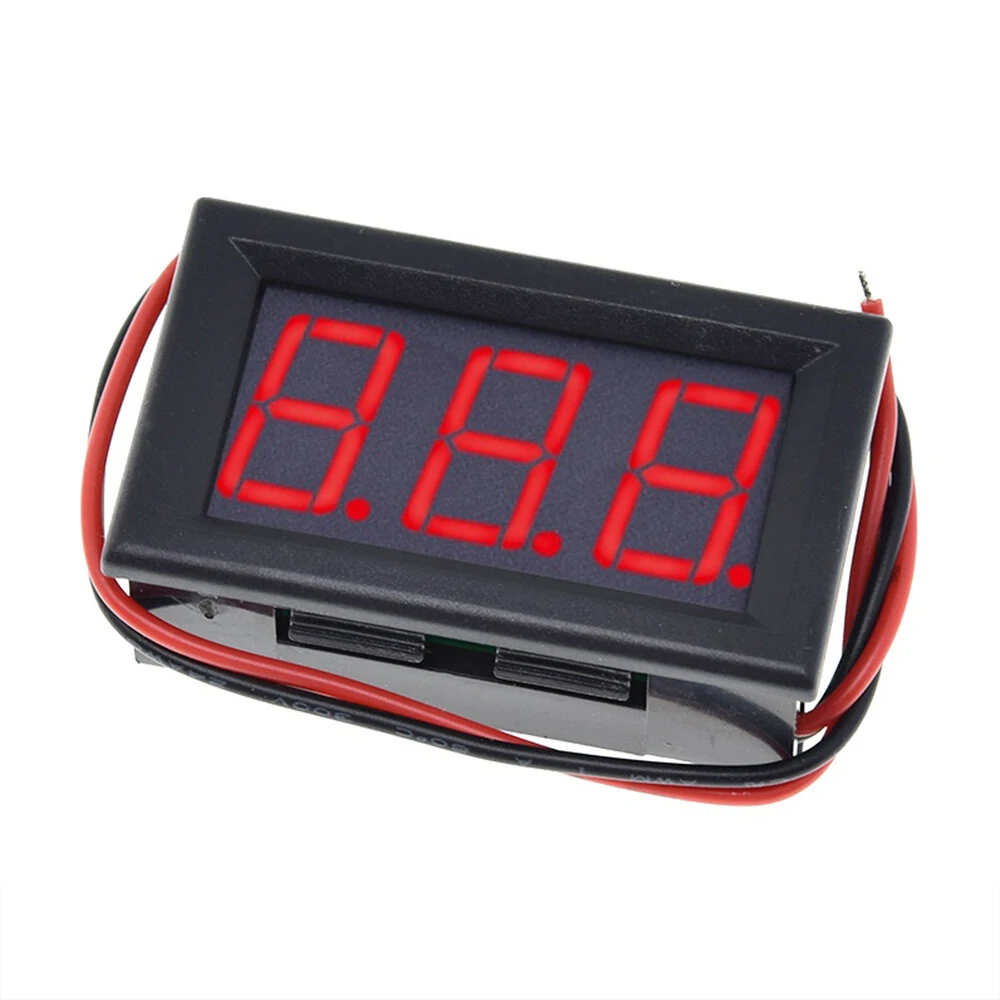 AC 70-500V 0.56inch Two-wire Digital Voltmeter LED Digital Display 2 Wires Red Green Blue Display AC Voltage Meter Head AC220V Mains Power 380V Industrial Power — view 6