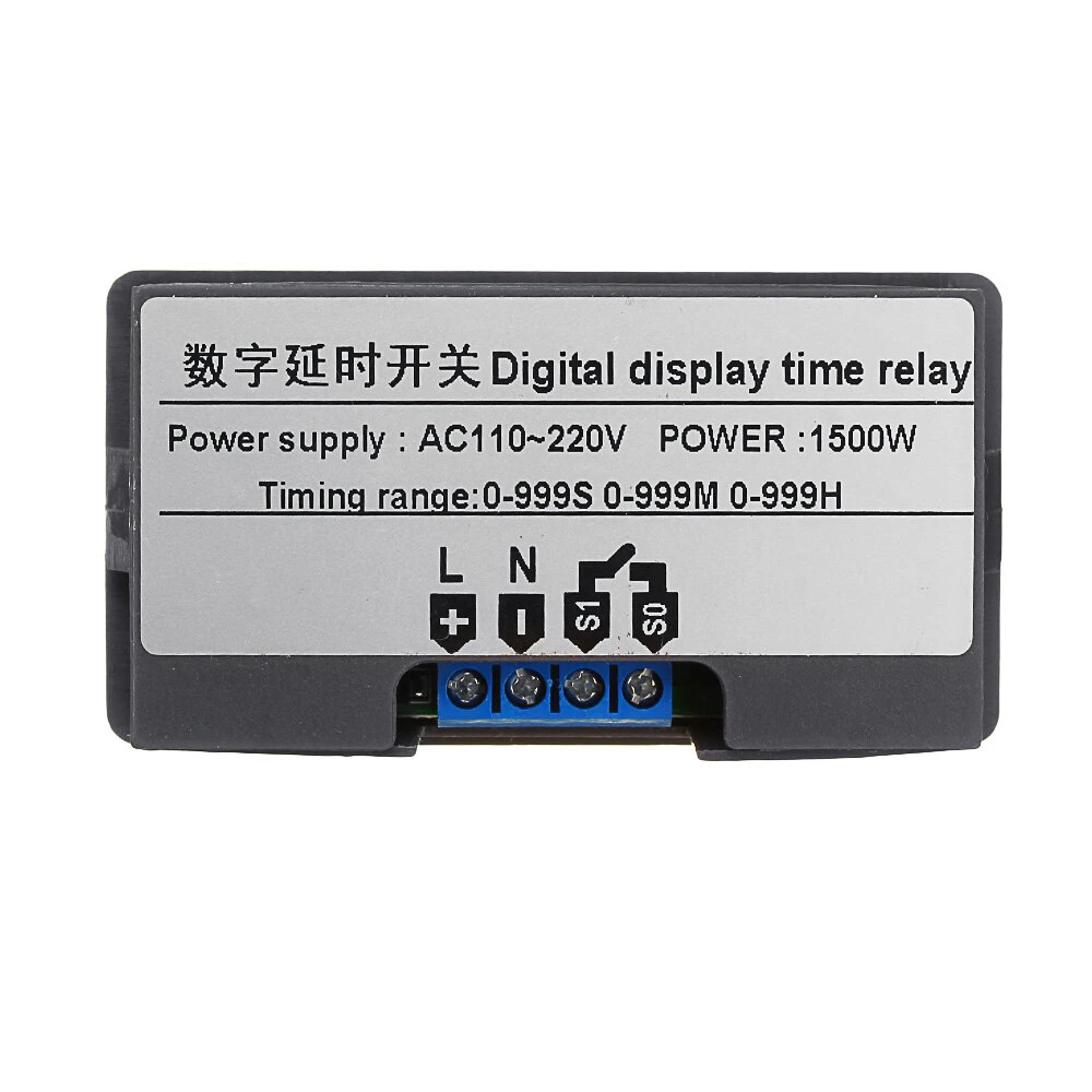 AC110V-220V Digital Display Time Relay Automation Delay Timer Control Switch Relay Module — view 3