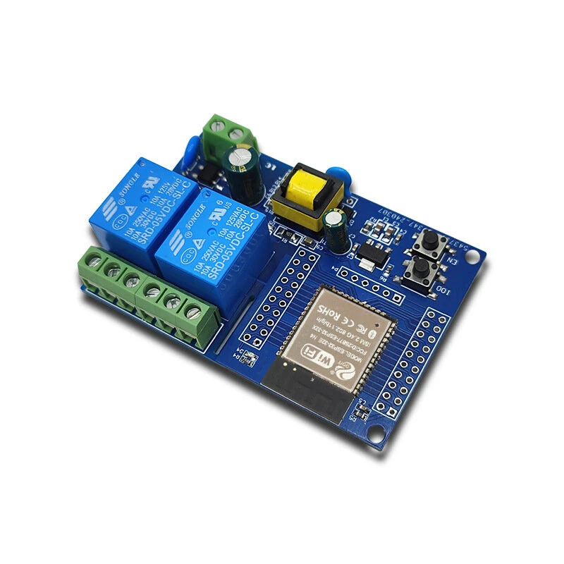 AC220V Power Supply ESP32 Wi-Fi bluetooth 2 Channel Relay Module ESP32 Secondary Development Board — view 2