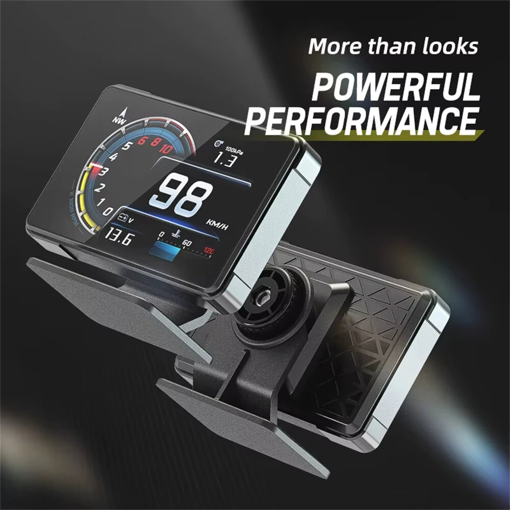 ActiSafety A91 Car Meter HUD Voltage Speed RPM Turbo Oil Temp Gauge Headup Display for Car Electronicos Hud Display — view 3