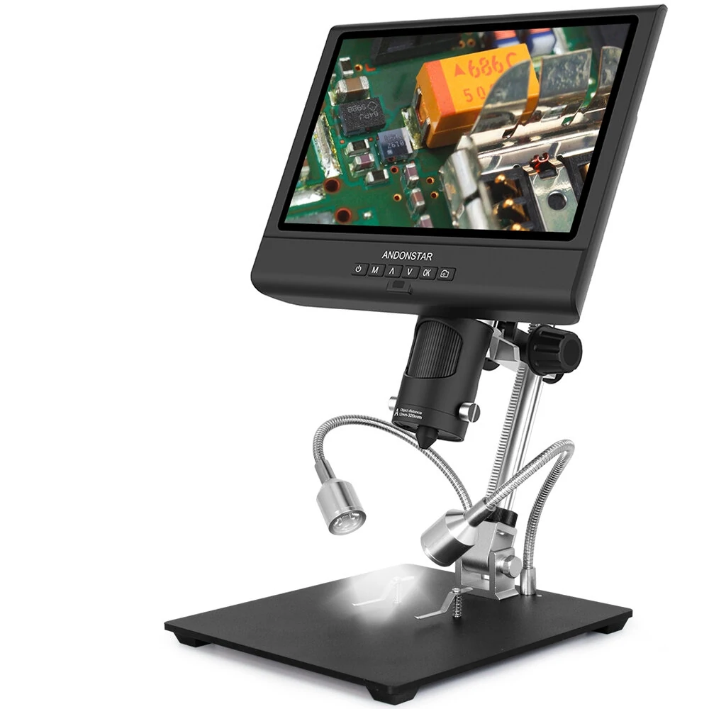 AD209 10" Digital Microscope 3X-200X Magnification 1080P adjustable LCD display for soldering Microscope Repai — AD209