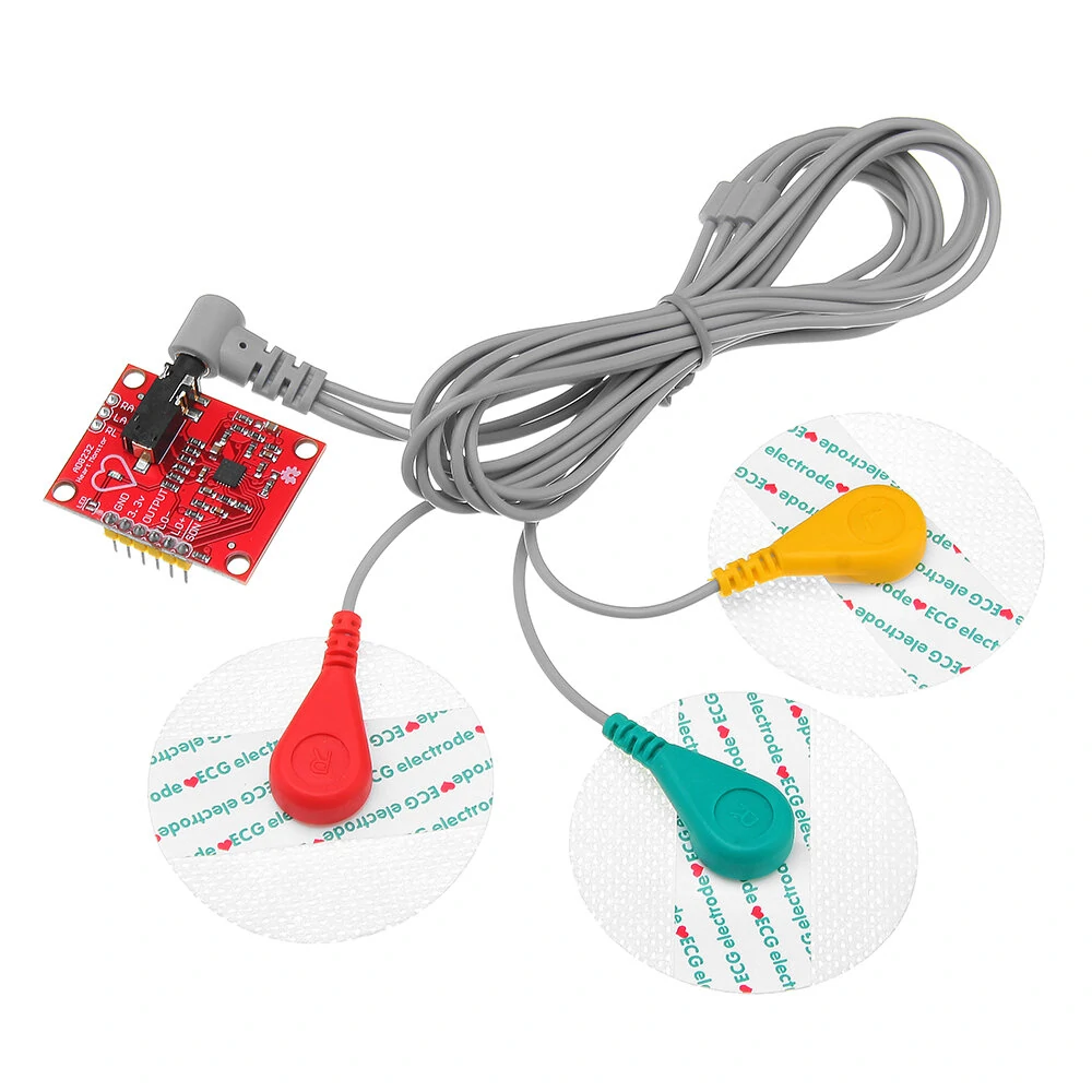 AD8232 Measurement Pulse Heart Monitoring Hearbeat Sensor Module for Monitor De — image 1