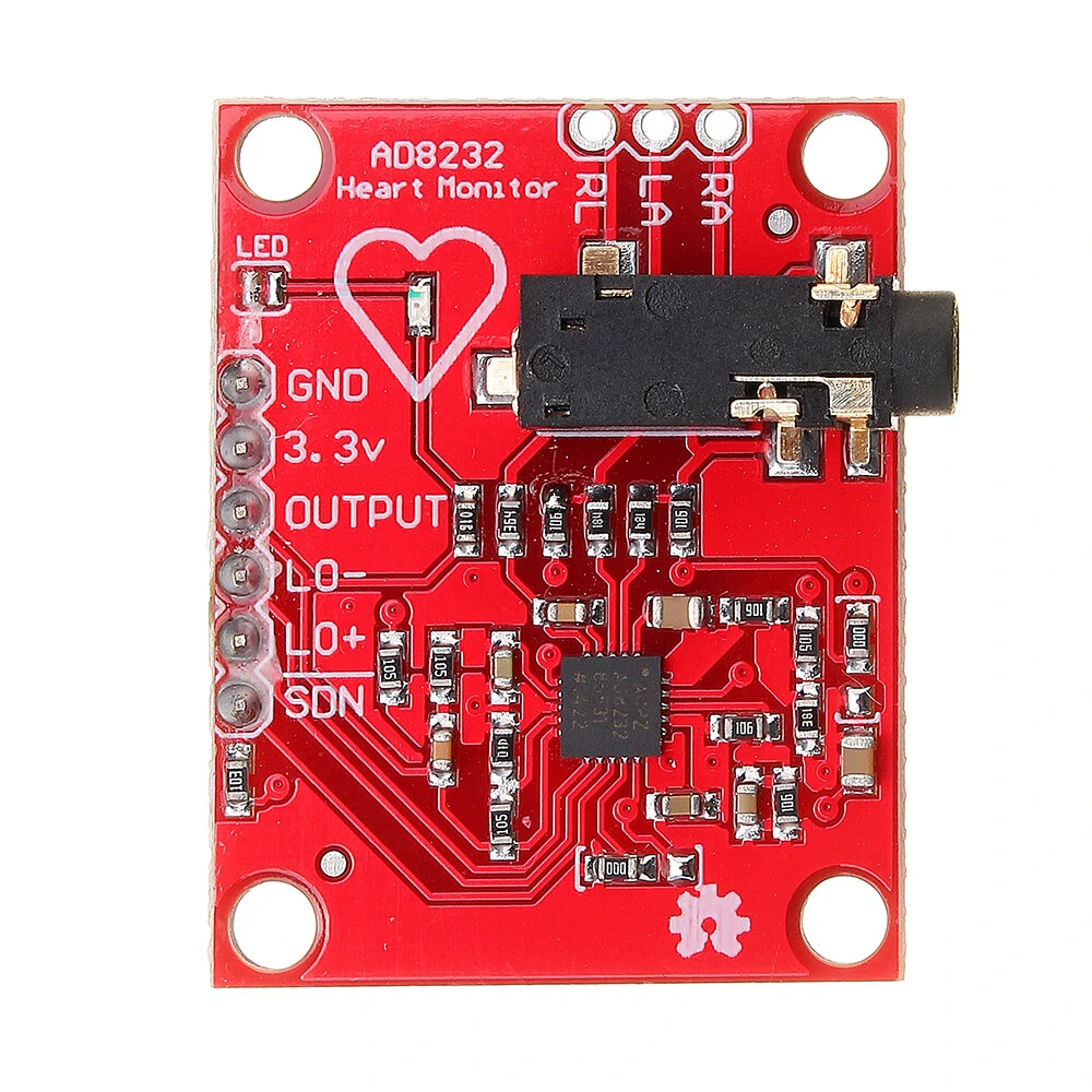 AD8232 Measurement Pulse Heart Monitoring Hearbeat Sensor Module for  Monitor De — view 5