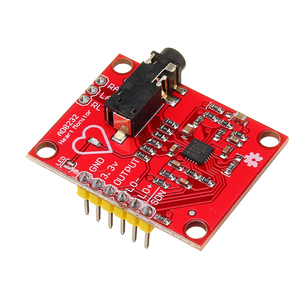 AD8232 Measurement Pulse Heart Monitoring Hearbeat Sensor Module for  Monitor De — view 9