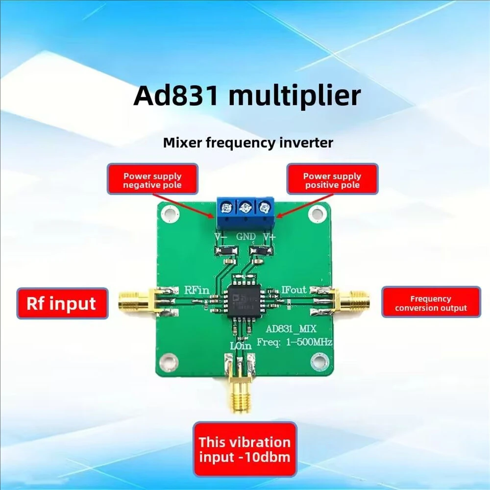 AD831 RF Mixer Module DC-500MHz Frequency High Performance 5V Power Supply Integrated Low Instance Driver Board — view 3