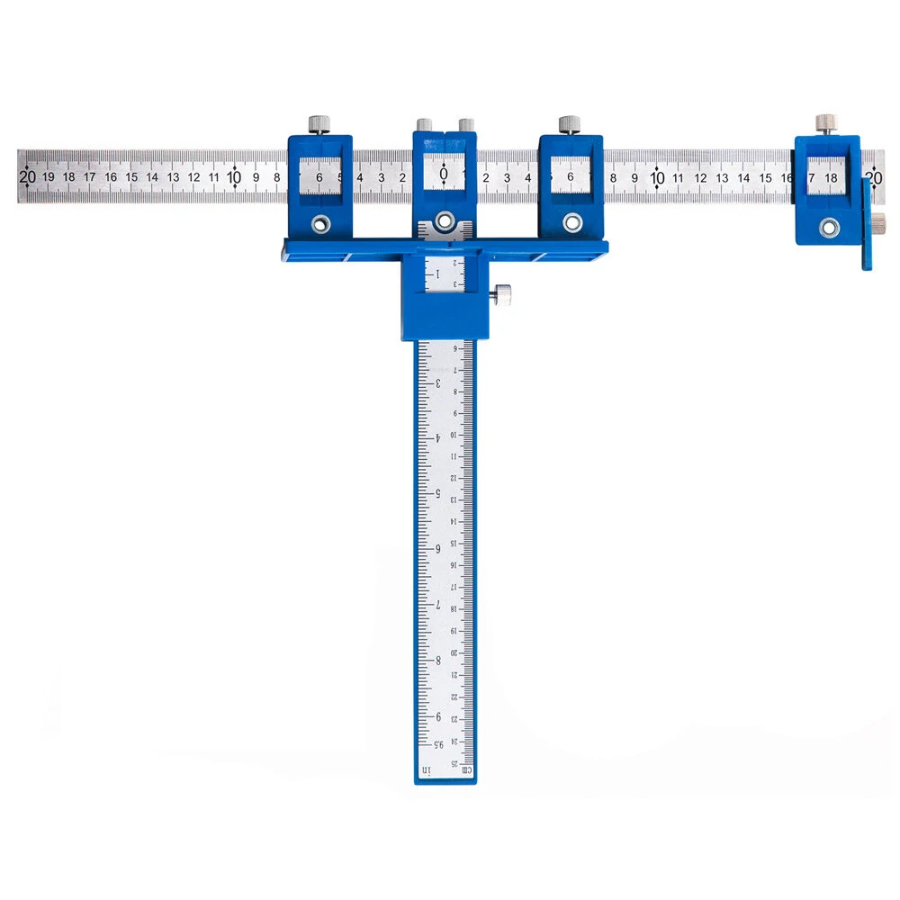 Adjustable Cabinet Hardware Woodworking Hole Punch Locator Jig Tool Components for Accurate Positioning Ideal for Woodworking Projects — image 1