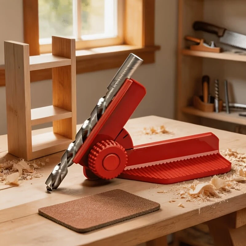 Adjustable Drill Guide 5-Angle 0°-90° Precision Positioning with 3 Lengths for Short/Long Bits Portable Woodworking Auxiliary Tool — image 1
