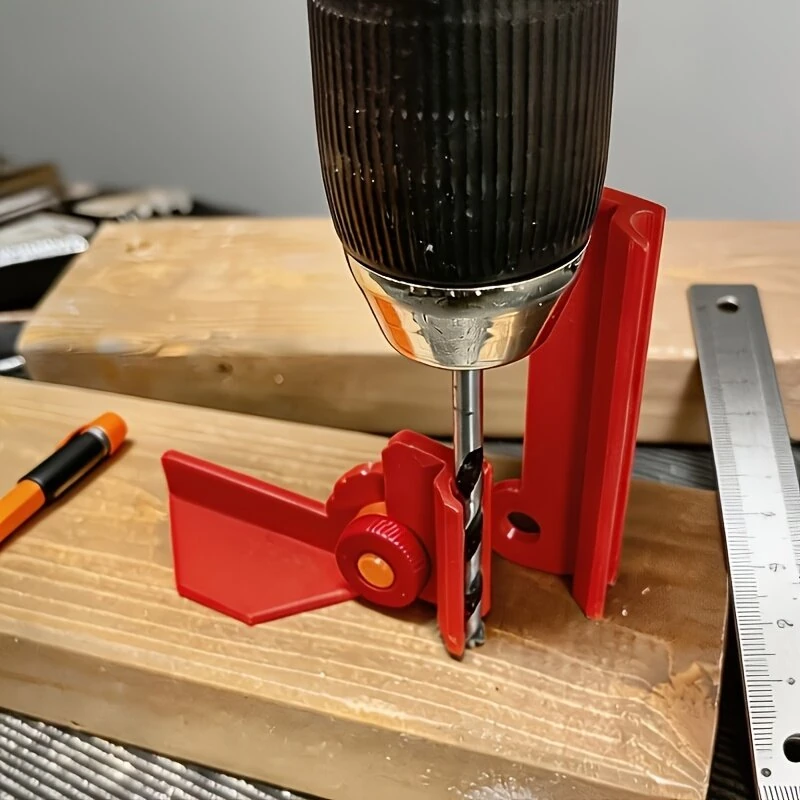 Adjustable Drill Guide 5-Angle 0°-90° Precision Positioning with 3 Lengths for Short/Long Bits Portable Woodworking Auxiliary Tool — view 6