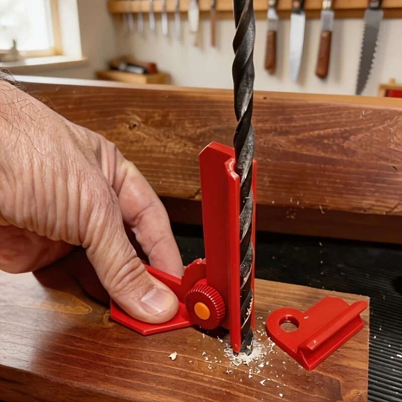 Adjustable Drill Guide 5-Angle 0°-90° Precision Positioning with 3 Lengths for Short/Long Bits Portable Woodworking Auxiliary Tool — view 7