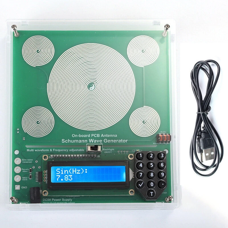 Adjustable Frequency Modulation Signal Generator 0.01Hz to 100000Hz Multi-Waveform Schumann Wave Sine Square Inverted Portable Relaxation Device — Pricio