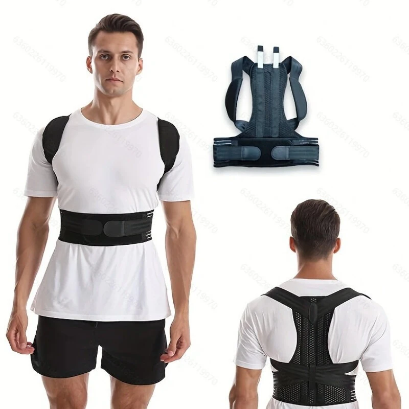 Adjustable Posture Corrector Fitness Back Support Shoulder Lumbar Brace Support Adjustable Belt Comfortable Corrector Belt — view 2