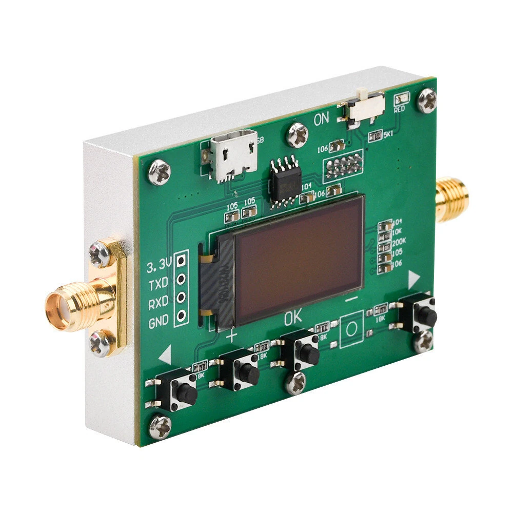 Adjustable RF Attenuator Module LF to 6GHz, 0 to 31.75dB OLED Display SMA Connector CNC Aluminum Alloy Housing — view 4