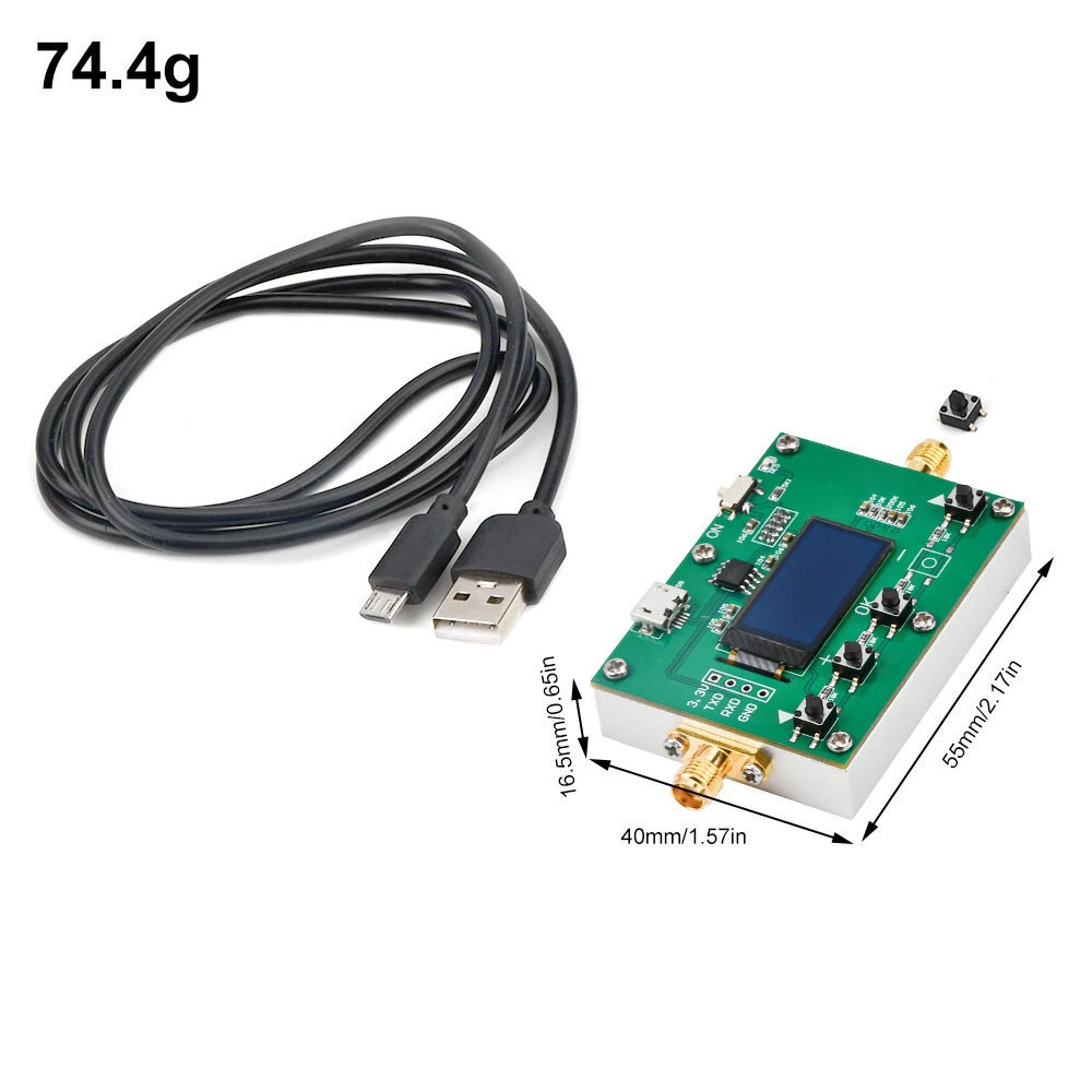 Adjustable RF Attenuator Module LF to 6GHz, 0 to 31.75dB OLED Display SMA Connector CNC Aluminum Alloy Housing — view 6