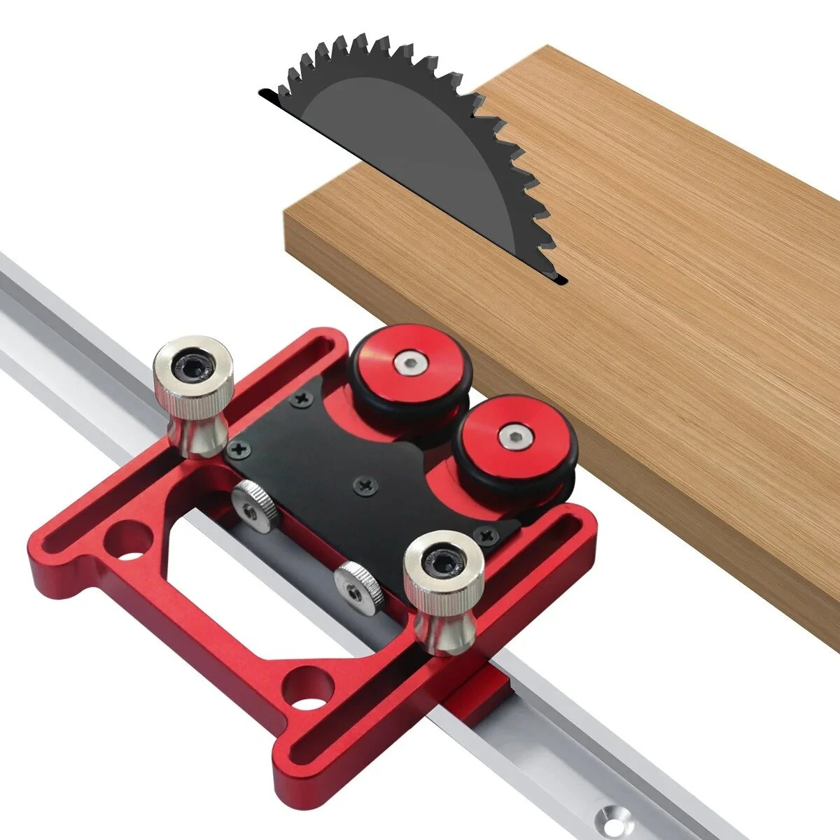 Adjustable Stock Guide with One-Way Wheel and Safety Auxiliary Tool Versatile for Table Saw Band Saw Circular Saw Woodworking Equipment Tool — view 10