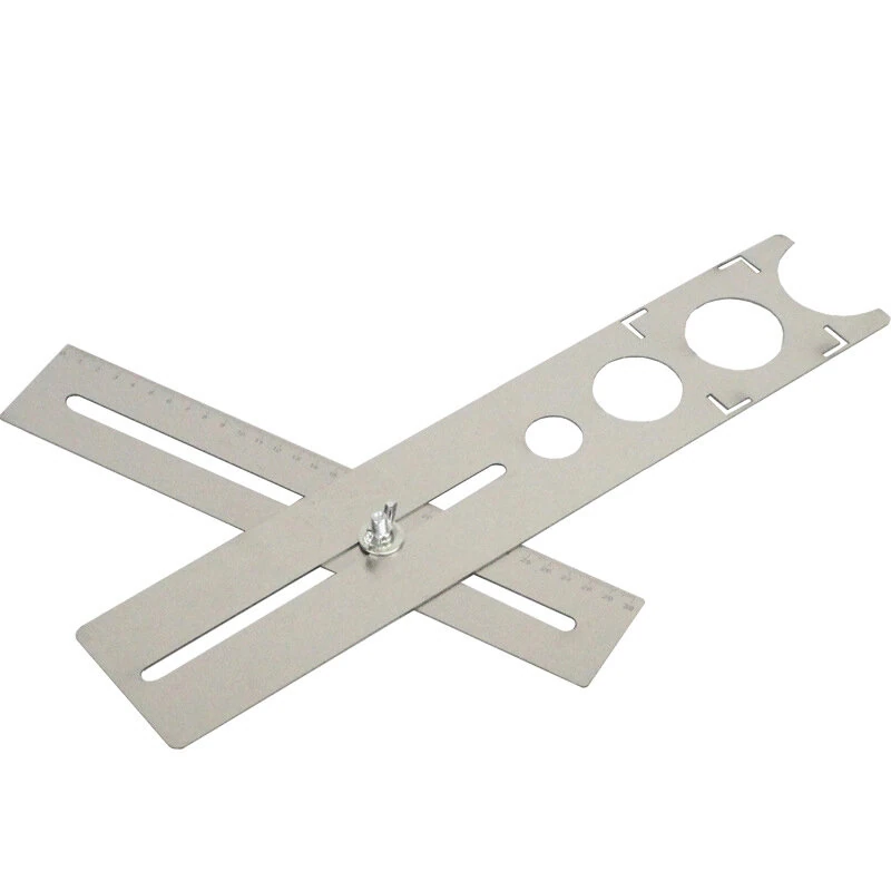 Adjustable Tile Hole Locator Stainless Steel Multi Hole Drill Guide Tool 360 Degree Positioning for Ceramic Marble Glass Floor Installation — view 2