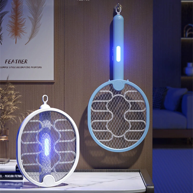 AGSIVO 3 In 1 3000V Cordless Rechargeable Electric Mosquito Bug Zapper Foldable Handheld Mosquito Killing Lamp — AGSIVO