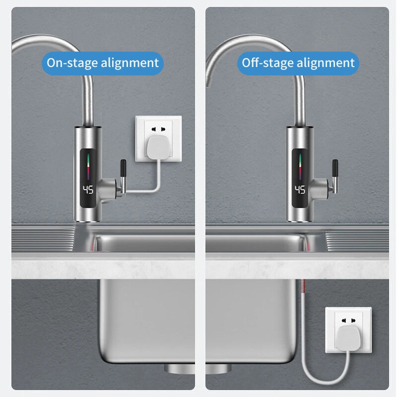 AGSIVO 3000W 220V Instant Electric Water Heater Faucet Tap Tankless LED Digital Display EU Plug for Kitchen Bathroom — view 5