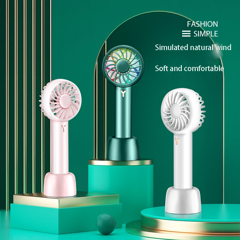 AGSIVO Portable Handheld Fan USB Rechargeable 3 Adjustable Speed Cooling Fan — view 3