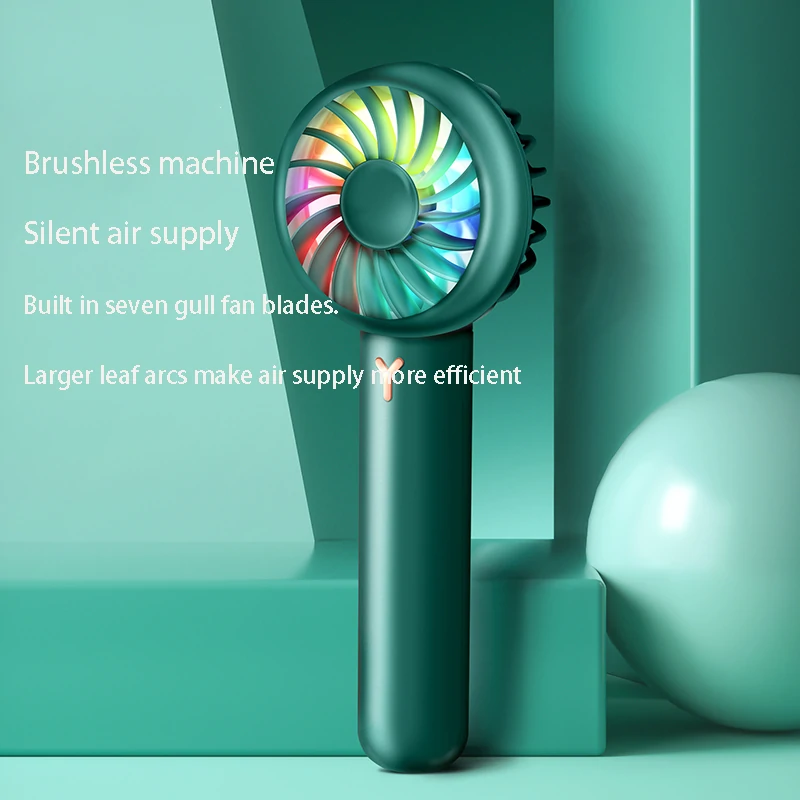 AGSIVO Portable Handheld Fan USB Rechargeable 3 Adjustable Speed Cooling Fan — view 4