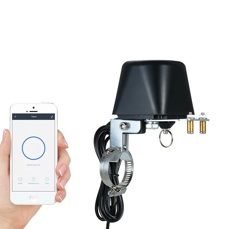AGSIVO Tuya Wifi Smart Water Gas Valve Shut off App Remote Control Water Timer Sprinkler Controller Compatible With Alexa / Google Assistant Works with Smart Life and Tuya Application — view 2