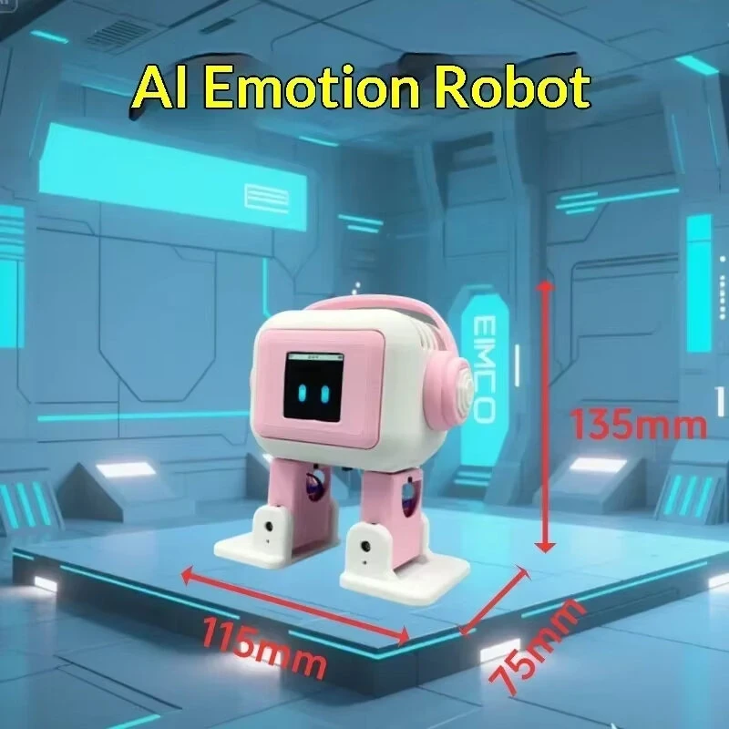 AI EMO Robot Interactive Chat Dancing Emotional Companion ESP32-S3 1.54-Inch TFT Screen 4 Servos 7.4V Voice Wake-Up Multi-Language Dialogue — view 7