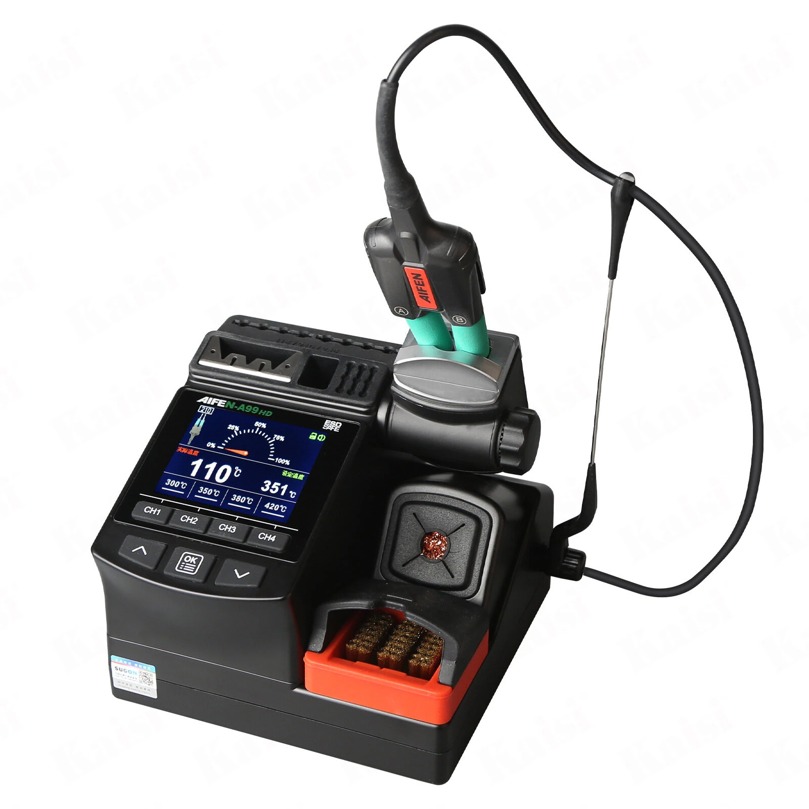 AIFEN A99HD Tweezers Soldering Station 320W Digital Rework Station With 4 Memory Channels 100°C-450°C Adjustable Temperature For SMD Electronics Repair — view 2