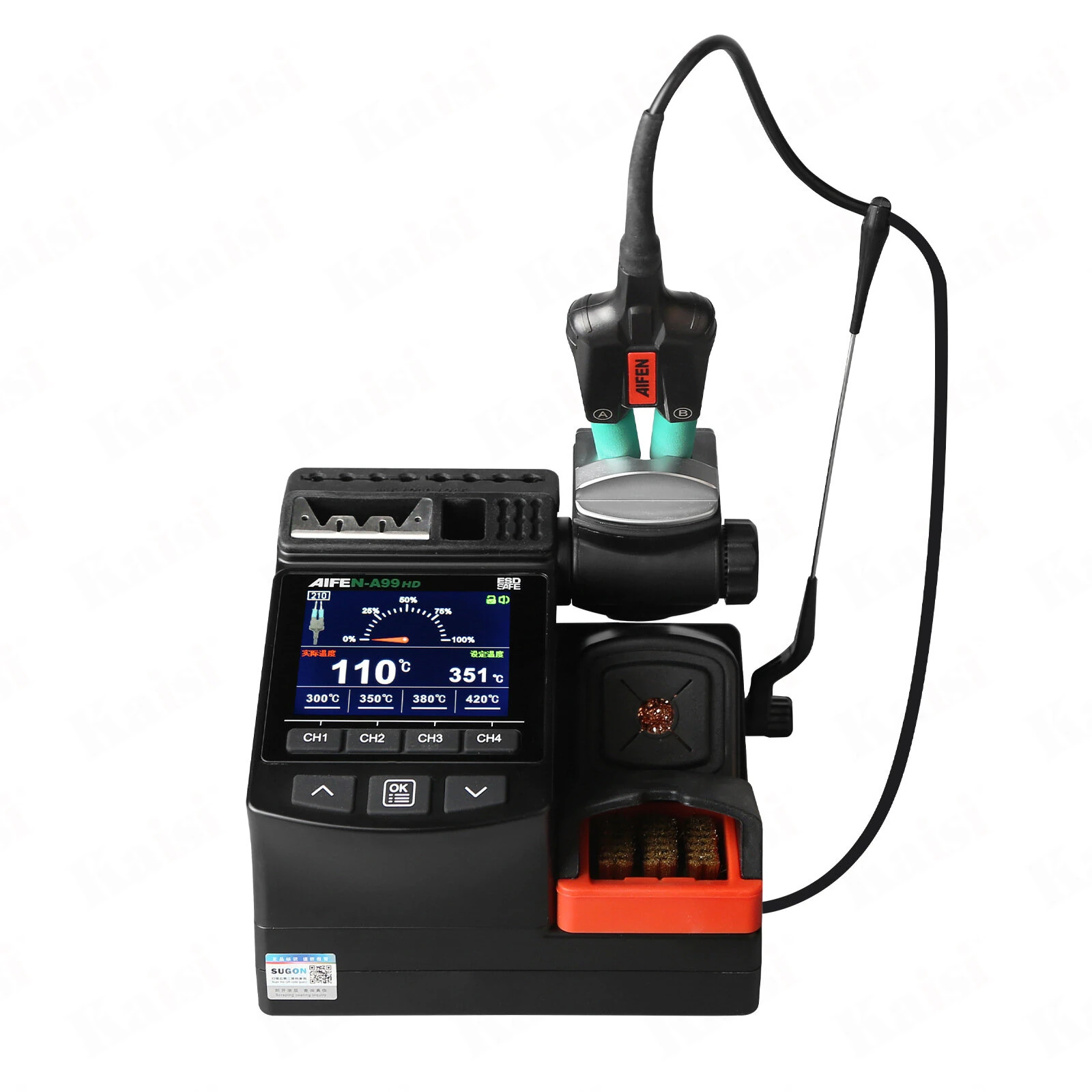 AIFEN A99HD Tweezers Soldering Station 320W Digital Rework Station With 4 Memory Channels 100°C-450°C Adjustable Temperature For SMD Electronics Repair — view 8