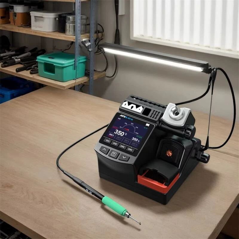 AIFEN A9HD Soldering Iron Station 180W Intelligent Control 2.8 Inch LCD Screen Adjustable Temperature 200°C to 450°C Compatible with C245 Soldering Tips Professional Welding Equipment — view 9