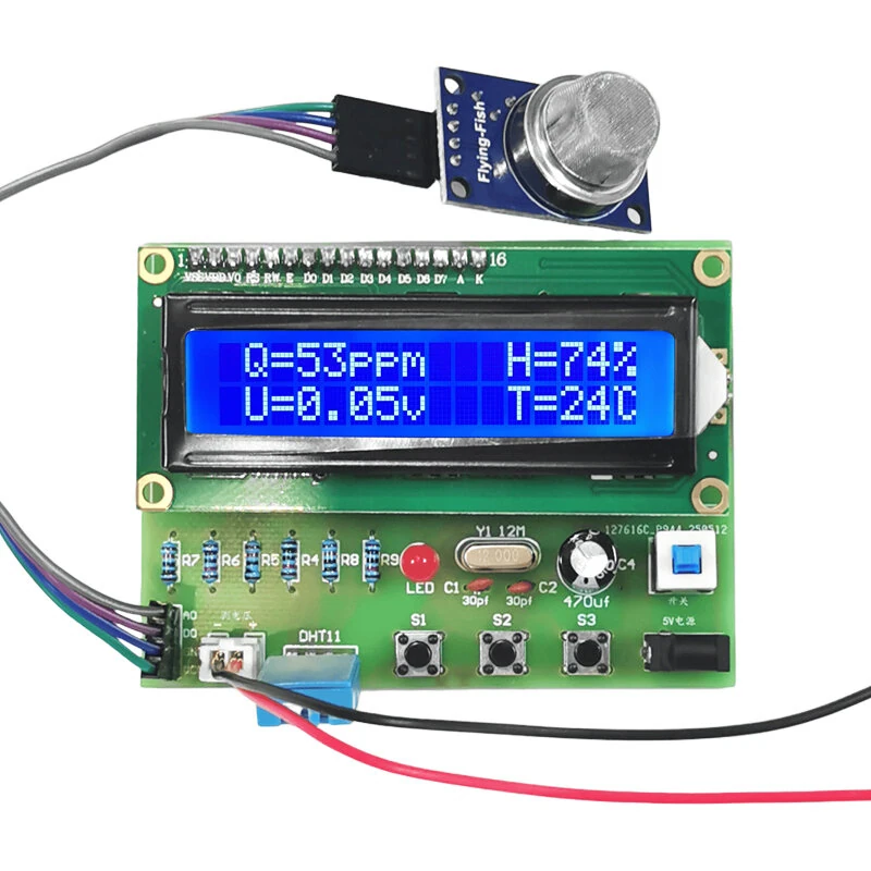 Air Quality Temperature Humidity Voltage Detection Kit Multi Gas Sensor Support MQ Series PCB Board Comprehensive Environmental Monitoring — view 2