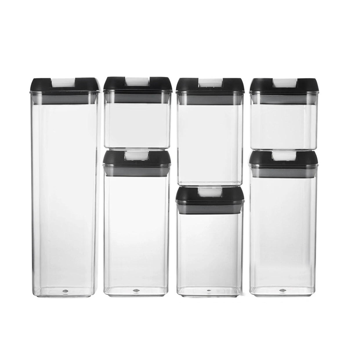 Air-Tight Food Storage Container for Cereals Easy Lock Sealed Jar Plastic Transparent Milk Powder Grains Candy Kitchen Organizer — view 4
