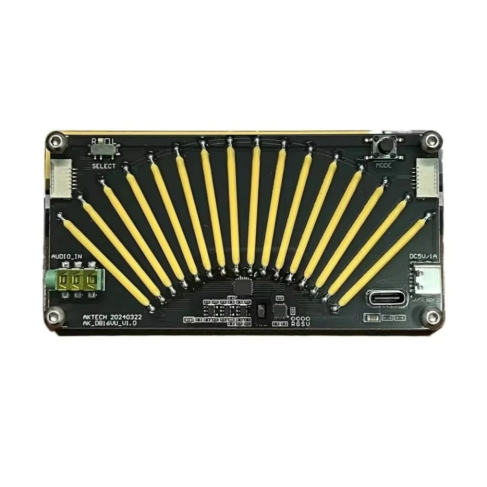 AK-DB16VU Electronic VU Retro Level Indicator 16-Bit Dual Mode Voice-Activated Music Level Indicator Music Spectrum Display — view 3