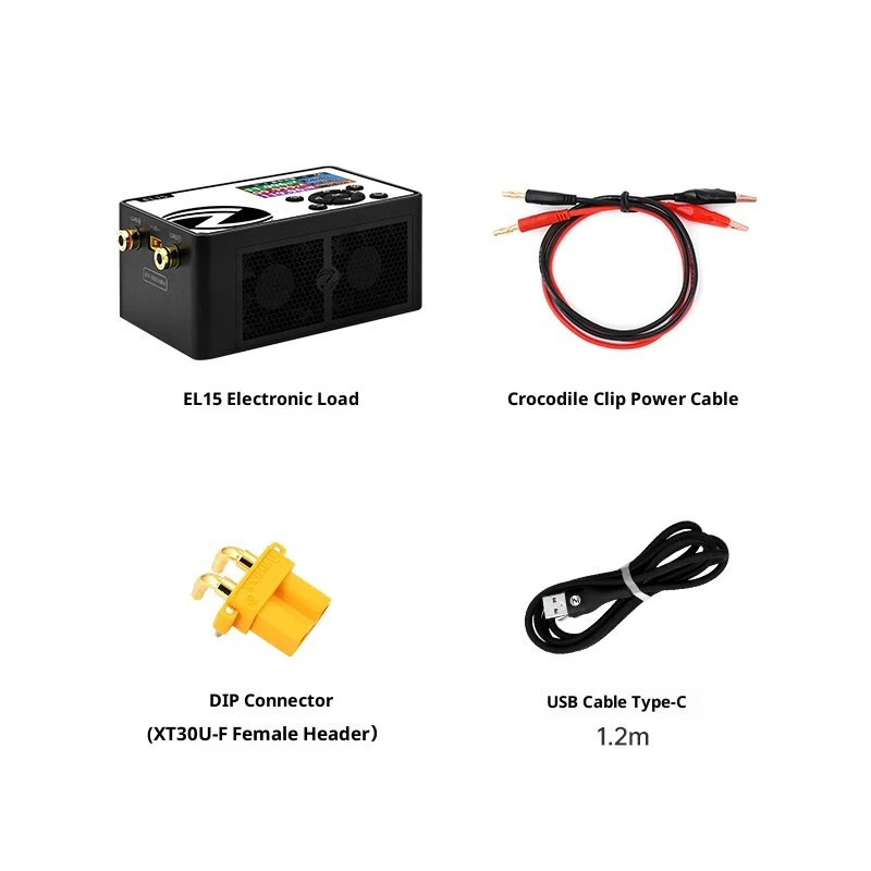 ALIENTEK EL15 Programmable Electronic Load Meter 150W Testing Tool High Precision Battery Capacity Measurement Voltage Range 0.1V to 60V Current Range 0A to 12A Compact Design IPS LCD Display — view 11