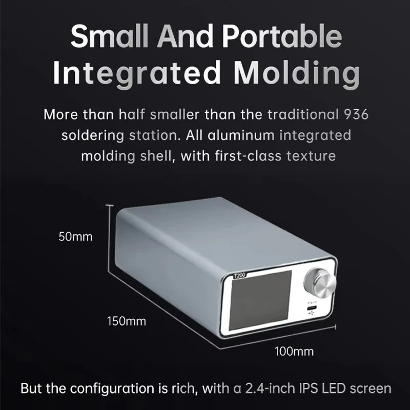 ALIENTEK T200 Smart Soldering Station 160W PID Temperature Control Welding Rework Station For C245 C210 T12 Tips — view 3