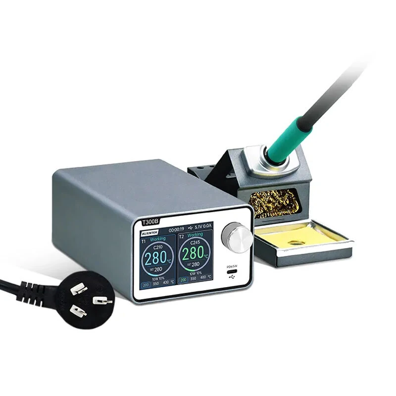ALIENTEK T300A T300B Soldering Station 160W Fast Heating Digital Rework Station With C210/C245/T12 Handles Tips For Professional SMD Electronics Repair — view 7