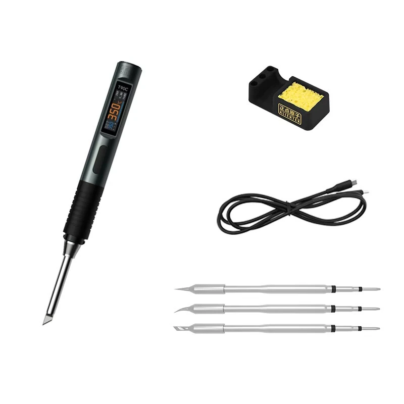 ALIENTEK T90 140W Adjustable Temperature Soldering Iron Type-C Fast Charging 80-450°C High Precision Portable Soldering Tool IPS LCD Display 9-28V PD QC Protocol — image 1