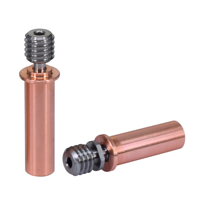 All-metal Titanium Red Brass Throat V5AC SE6 Thread for 3D Printer Part Extruder — image 1