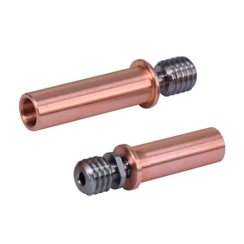 All-metal Titanium Red Brass Throat V5AC SE6 Thread for 3D Printer Part Extruder — view 2