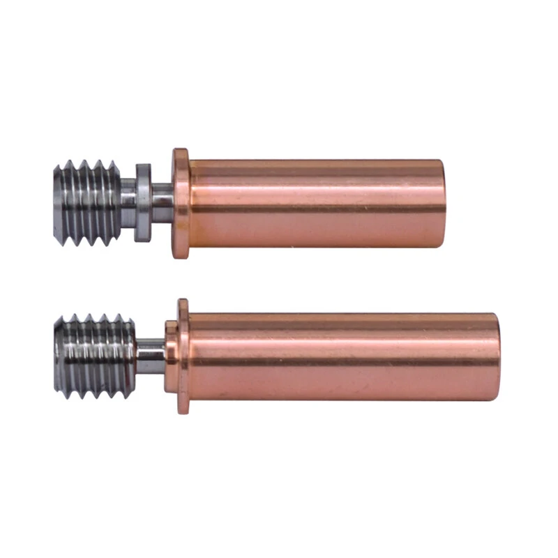 All-metal Titanium Red Brass Throat V5AC SE6 Thread for 3D Printer Part Extruder — view 3