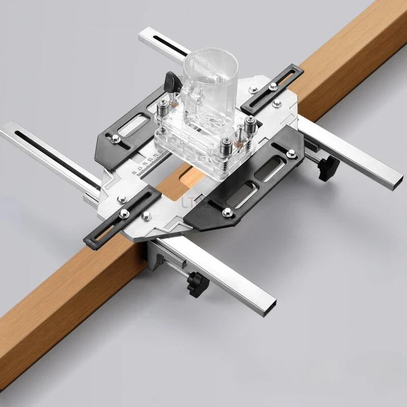 Aluminum Alloy Door Hinge Jig Guide Woodworking Hole Opener Door Slotting Locator Door Lock Jig for Door Lock Installation — image 1