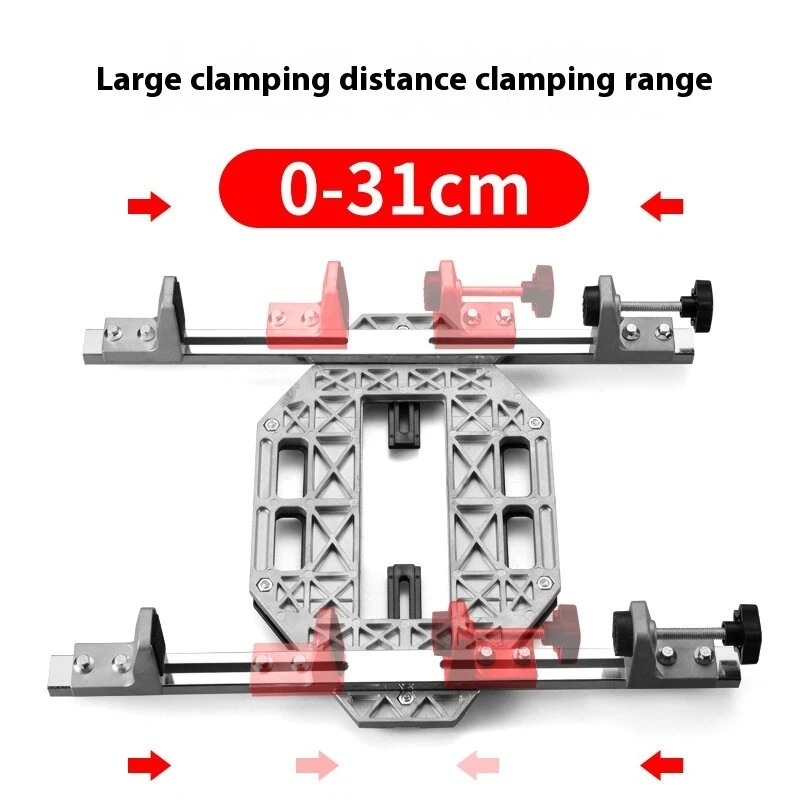 Aluminum Alloy Door Hinge Jig Guide Woodworking Hole Opener Door Slotting Locator Door Lock Jig for Door Lock Installation — view 4
