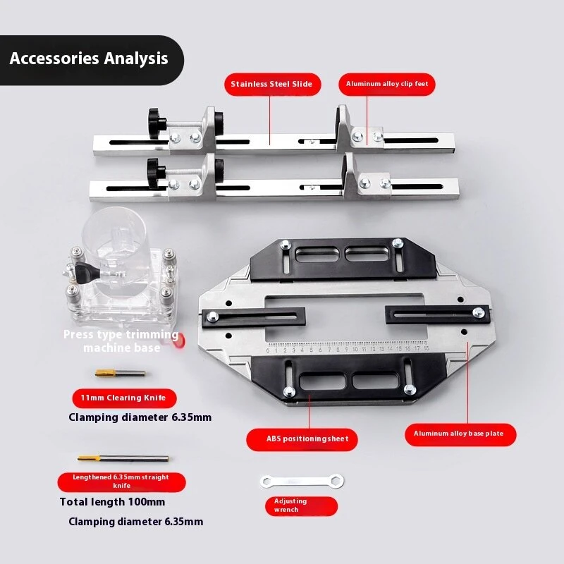 Aluminum Alloy Door Hinge Jig Guide Woodworking Hole Opener Door Slotting Locator Door Lock Jig for Door Lock Installation — view 5