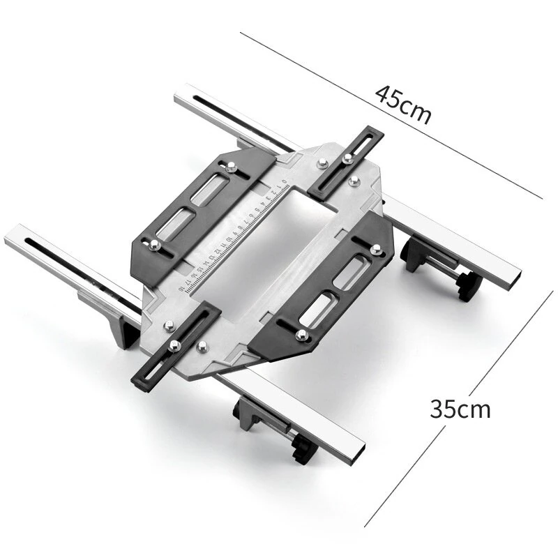 Aluminum Alloy Door Hinge Jig Guide Woodworking Hole Opener Door Slotting Locator Door Lock Jig for Door Lock Installation — view 6