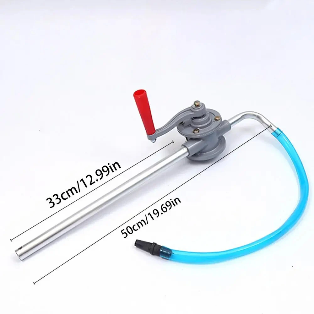 Aluminum Alloy Hand Crank Oil Extractor Pump Lightweight Portable Adjustable Tube Length Automotive Fluid Transfer Tool Workshop Garage Home Use — view 2