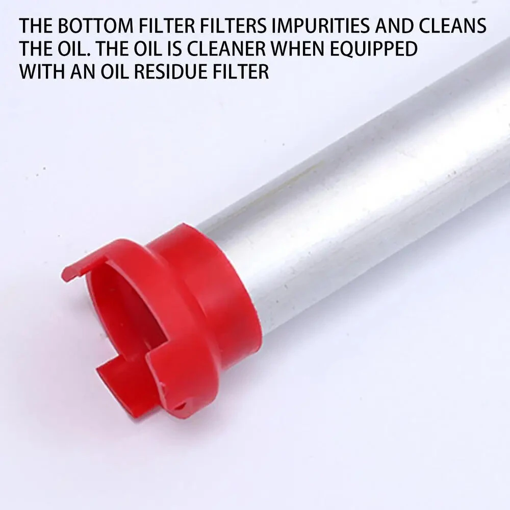 Aluminum Alloy Hand Crank Oil Extractor Pump Lightweight Portable Adjustable Tube Length Automotive Fluid Transfer Tool Workshop Garage Home Use — view 4