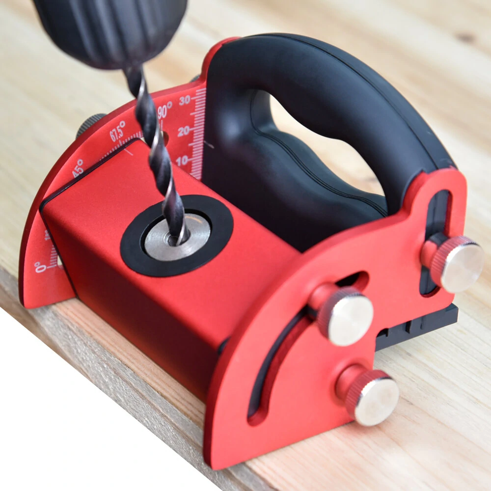 Aluminum Alloy Woodworking Pocket Hole Jig Oblique Hole Locator Punch locator Wood Board Splicing Installation Tool — image 1