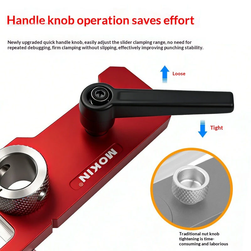 Aluminum Profile 2-in-1 Hole Puncher M6M8 Through-hole Tapping Locator with 14mm Drill Sleeve for 2020 2040 2060 3030 3060 4040 4060 Profiles — view 6