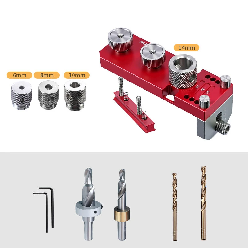 Aluminum Profile Hole Punching Tapping Tool Kit 6mm 8mm 10mm 14mm DIY Drill Set for Metal Fabrication and Countersinking — view 6