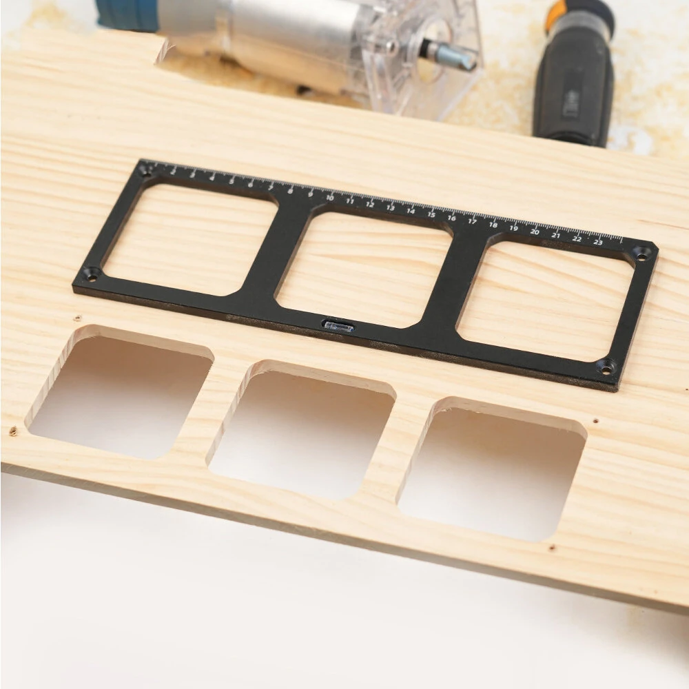 Aluminum Switch Socket Installation Template 86 Type Wall Outlet Mounting Guide for Woodworking No Electricity Needed Precision Router Template for Cabinet and Board Slotting — view 4