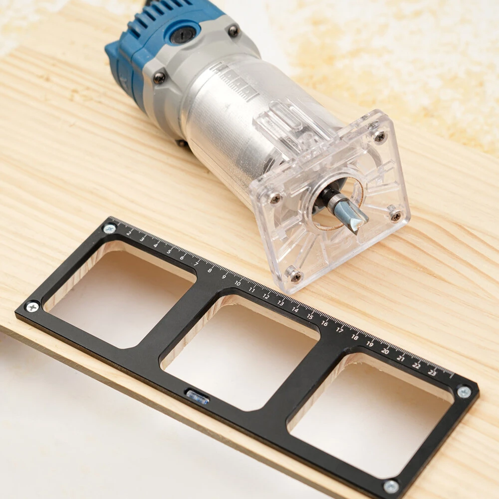 Aluminum Switch Socket Installation Template 86 Type Wall Outlet Mounting Guide for Woodworking No Electricity Needed Precision Router Template for Cabinet and Board Slotting — view 8