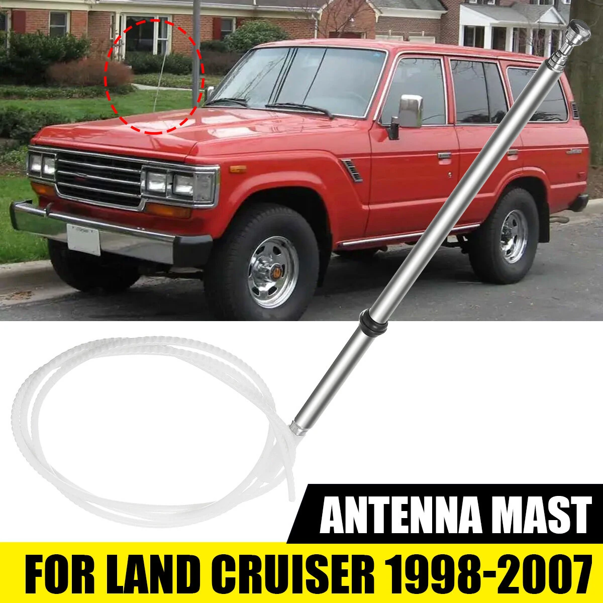 AM FM AntennaX Power Antenna Mast Replacement for Toyota Land Cruiser 1998-2007 — view 4